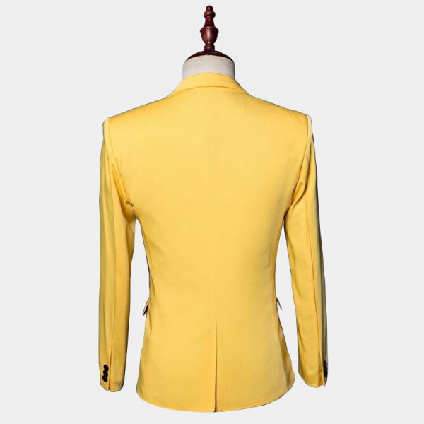Yellow Tuxedo Jacket With Black Lapel Gentleman's Guru™