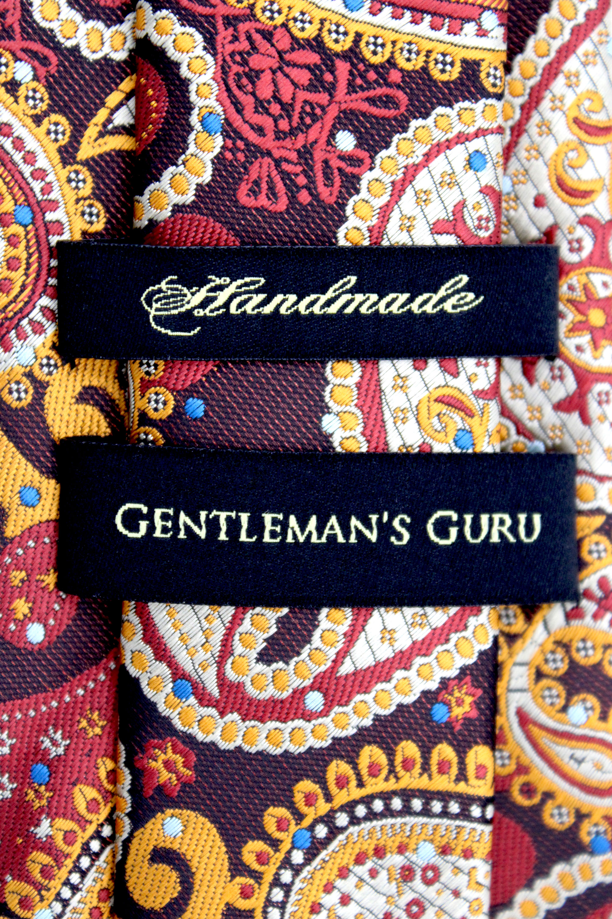 Burnt Orange Paisley Vest & Tie Set | Gentleman's Guru