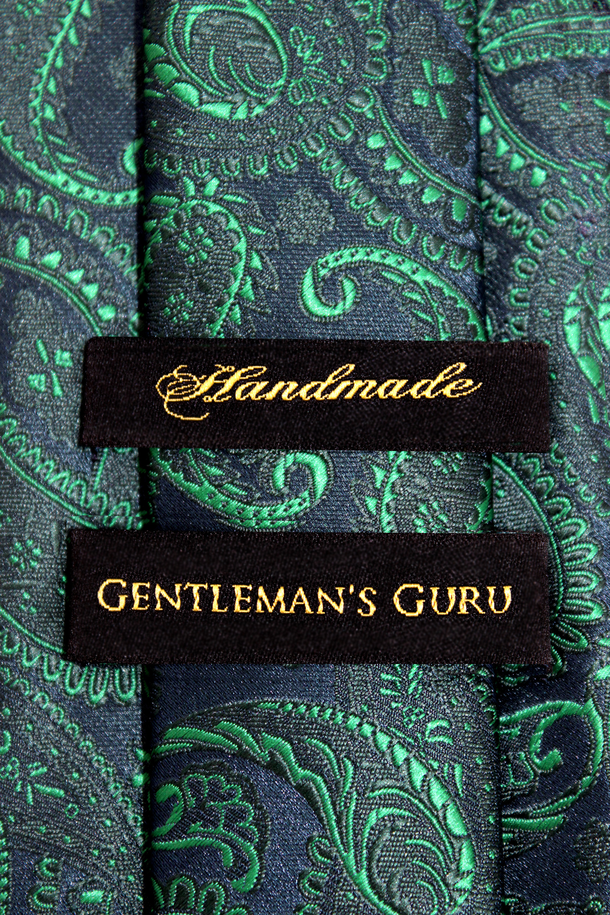 Emerald-Green-Paisley-Necktie-Emerald-Green-Paisley-Pocket-Square-Handkerchief-from-Gentlemansguru.com
