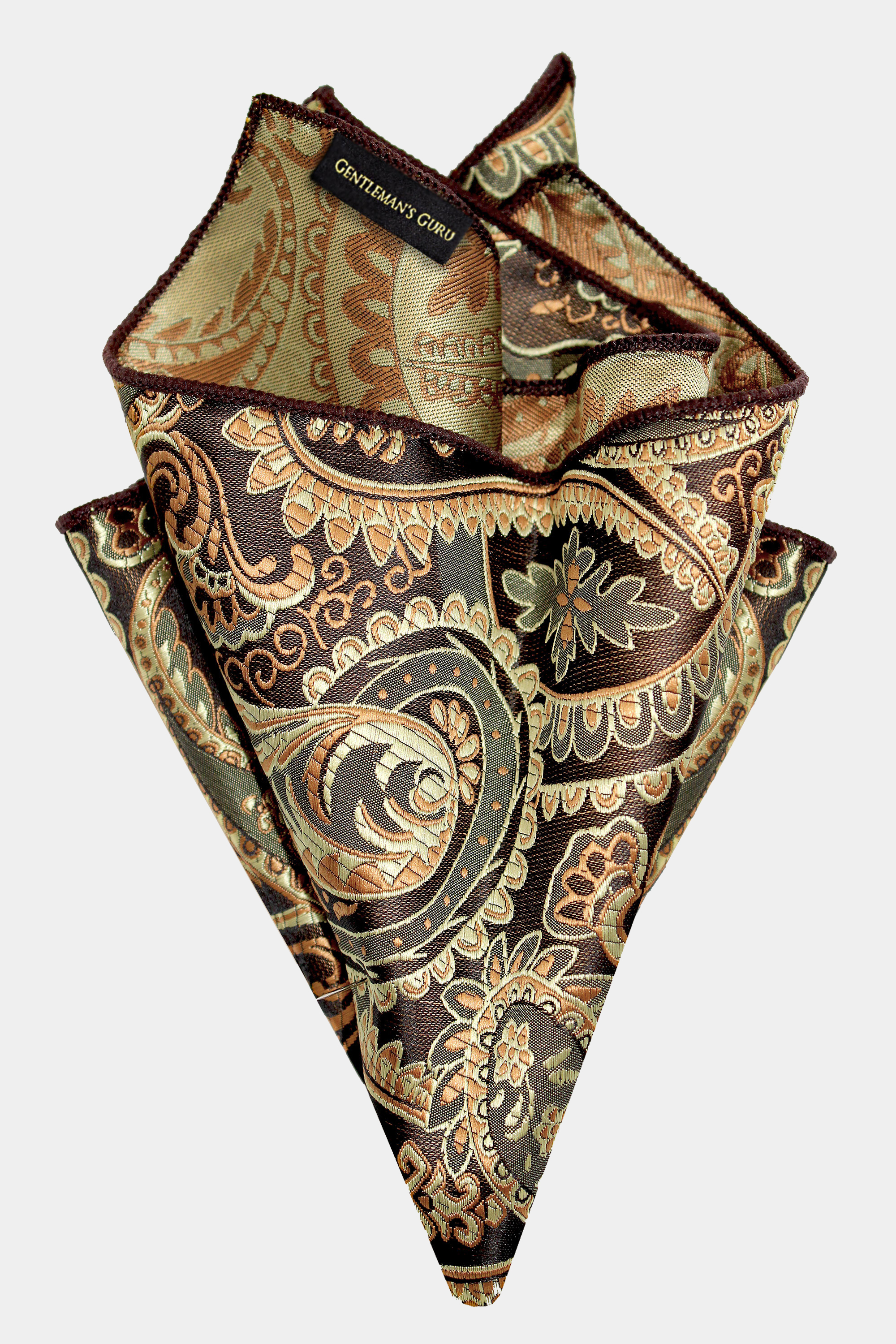Gold-Paisley-Pocket-Square-Handkerchief-from-Gentlemansguru.com