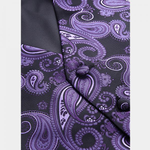 Mens Plus Size Blazers - Large Mens Blazers Mens Purple Paisley Blazer - Big and Tall Sport Coat With Bowtie main image 1