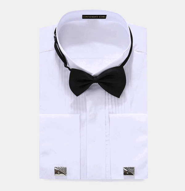 Mens-White-French-Cuff-Tuxedo-Shirt-from-Gentlemansguru.com
