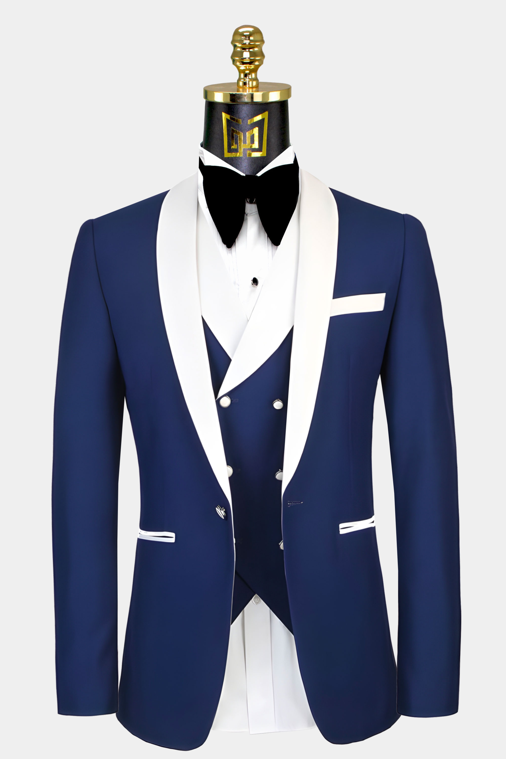 Navy Blue and White Tuxedo | Gentleman's Guru