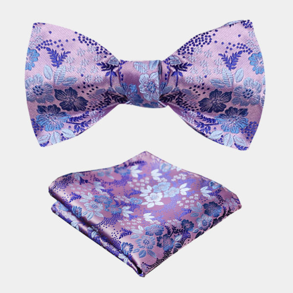 Purple Plaid Bow Tie Set + FREE Shipping - Gentleman's Guru