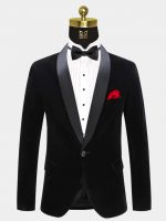 Black Velvet Tuxedo Jacket