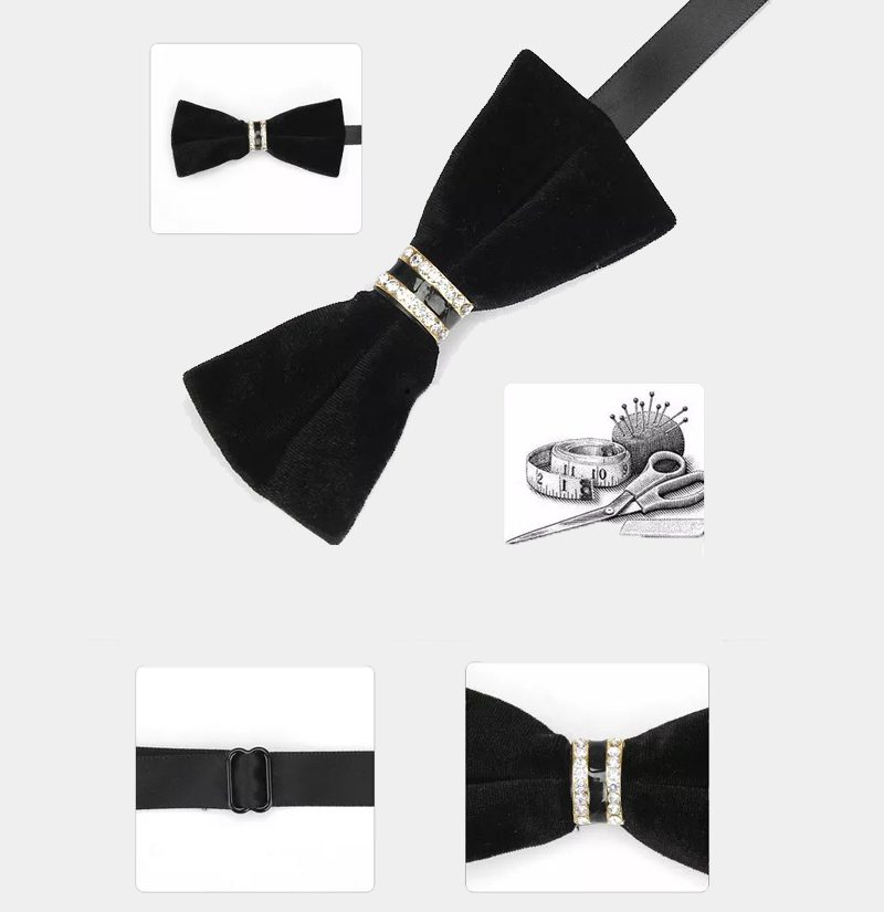 Black Velvet Bow Tie from Gentlemansguru.com