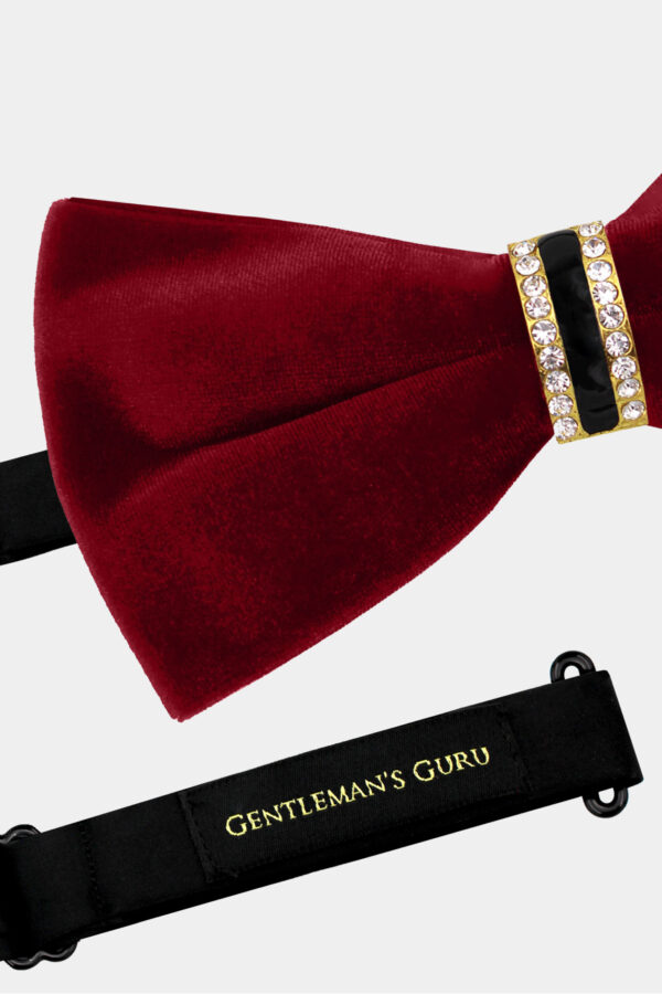 Crystal-Burgundy-Velvet-Bow-Tie-from-Gentlemansguru.com