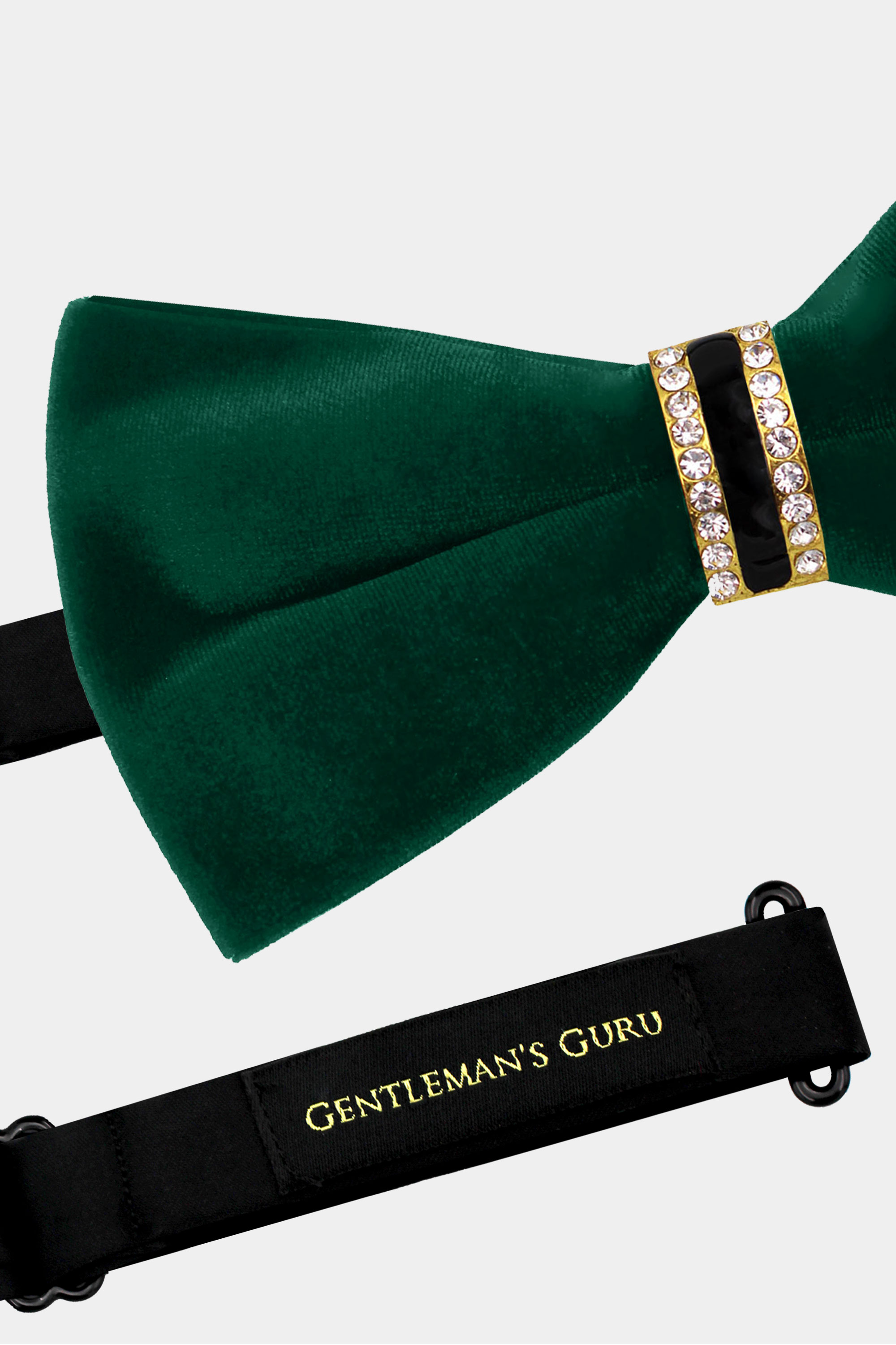 Crystal-Green-Velvet-Bow-Tie-from-Gentlemansguru.com