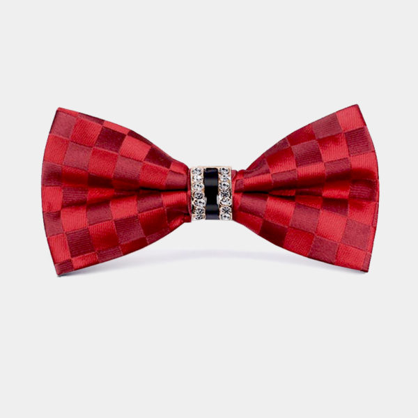 Black Crystal Bow Tie With Rhinestone Gentleman's Guru