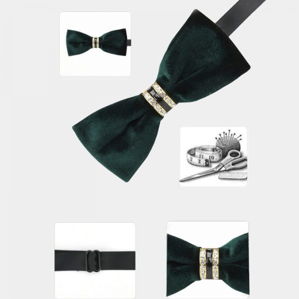 Green Velvet Bow Tie + FREE Shipping Gentleman's Guru
