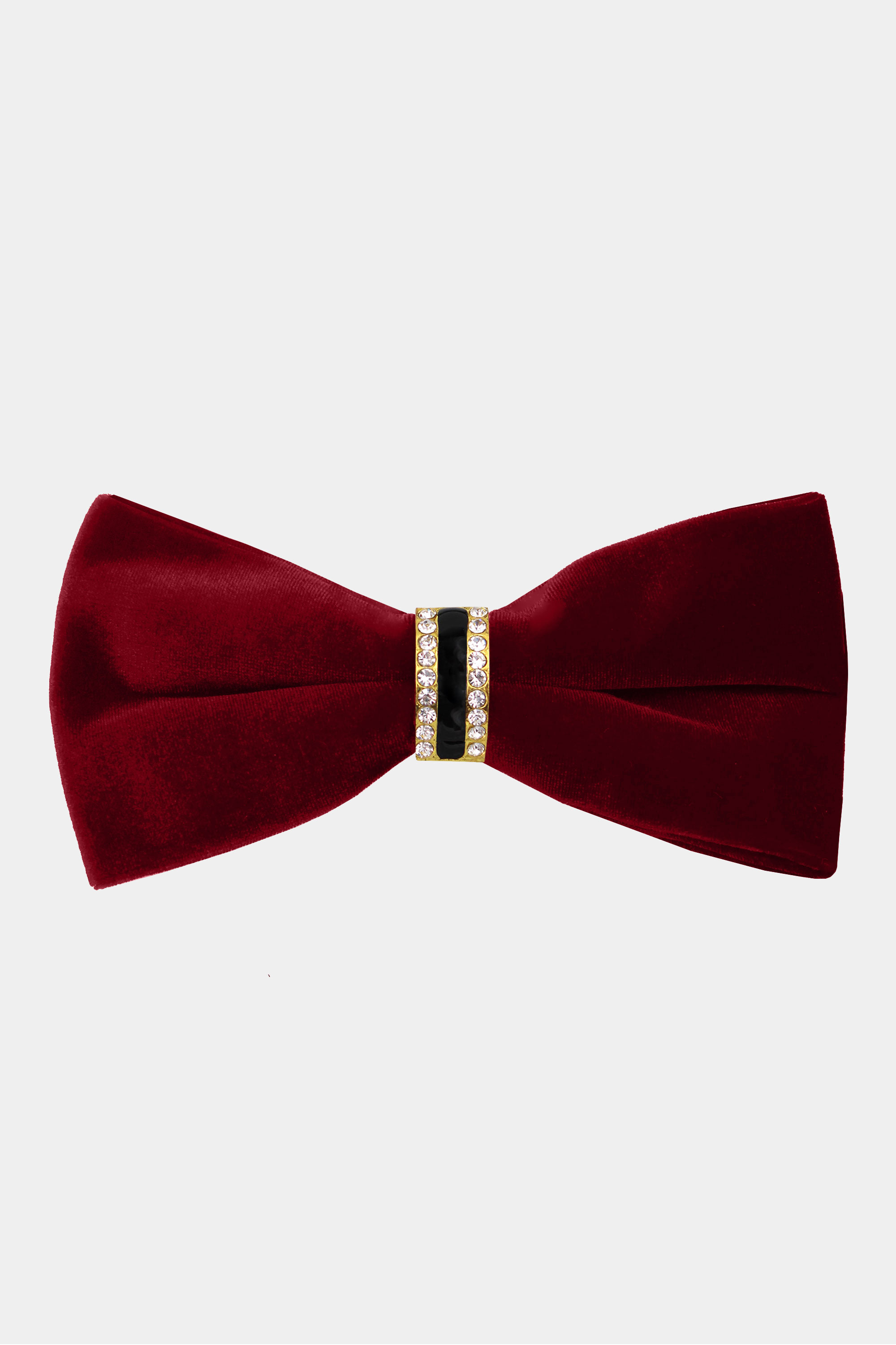 Mens-Marron-Burgundy-Velvet-Bow-Tie-Crystal-Luxury-Fancy-Bowtie-from-Gentlemansguru.com