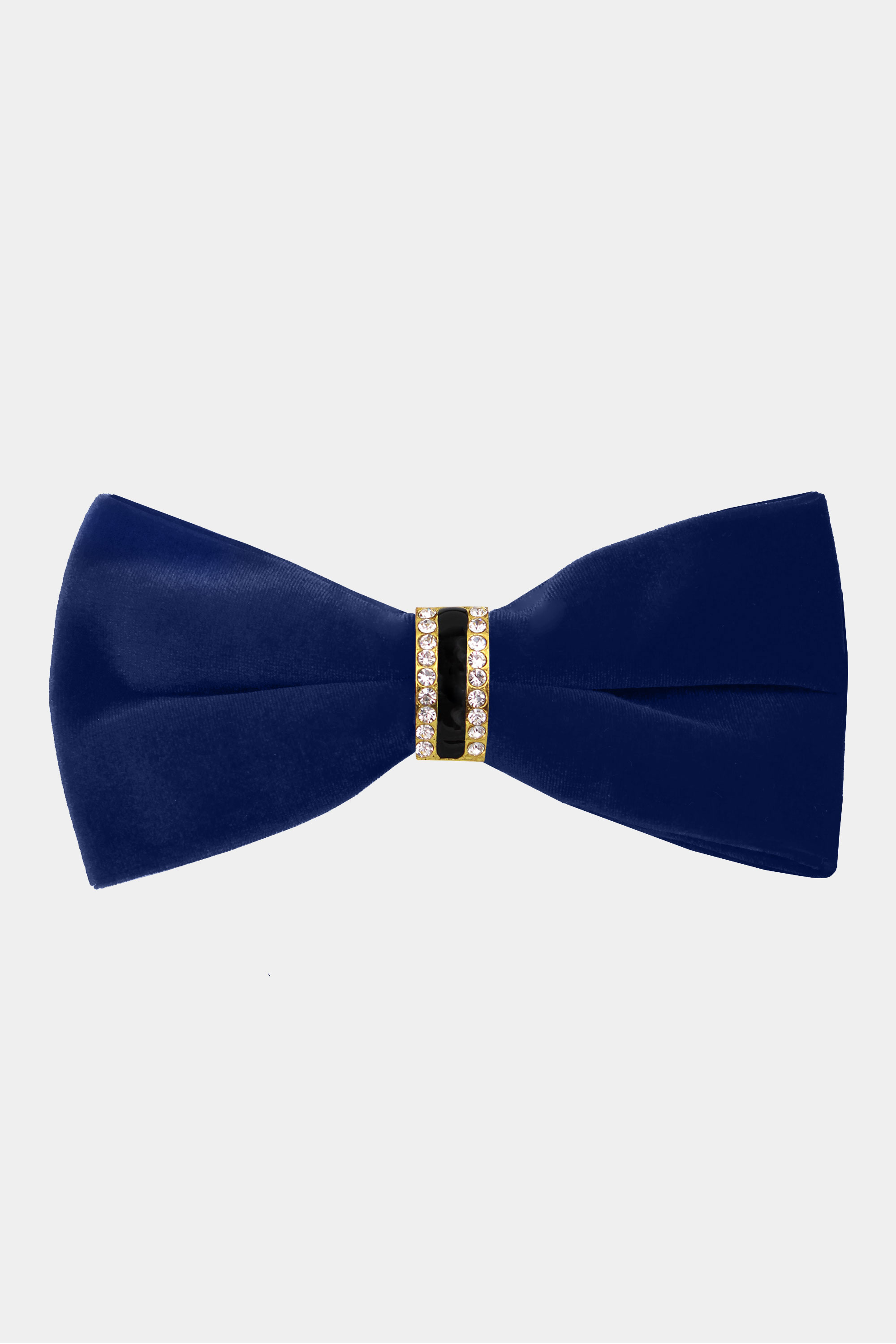 Mens-Navy-Blue-Velvet-Bow-Tie-Crystal-Luxury-Fancy-Bowtie-from-Gentlemansguru.com