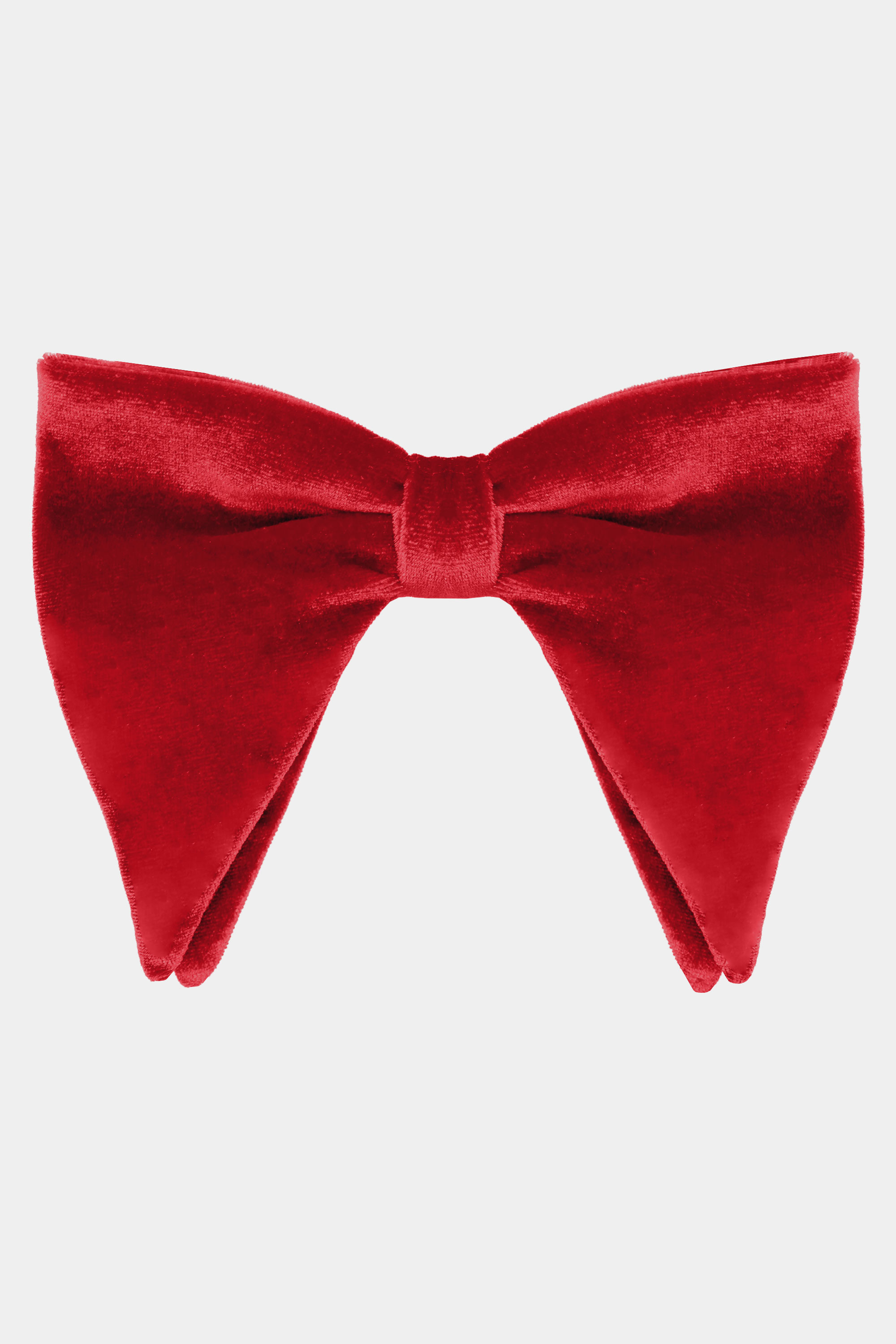 Luxury Dark Red Velvet Bow Tie