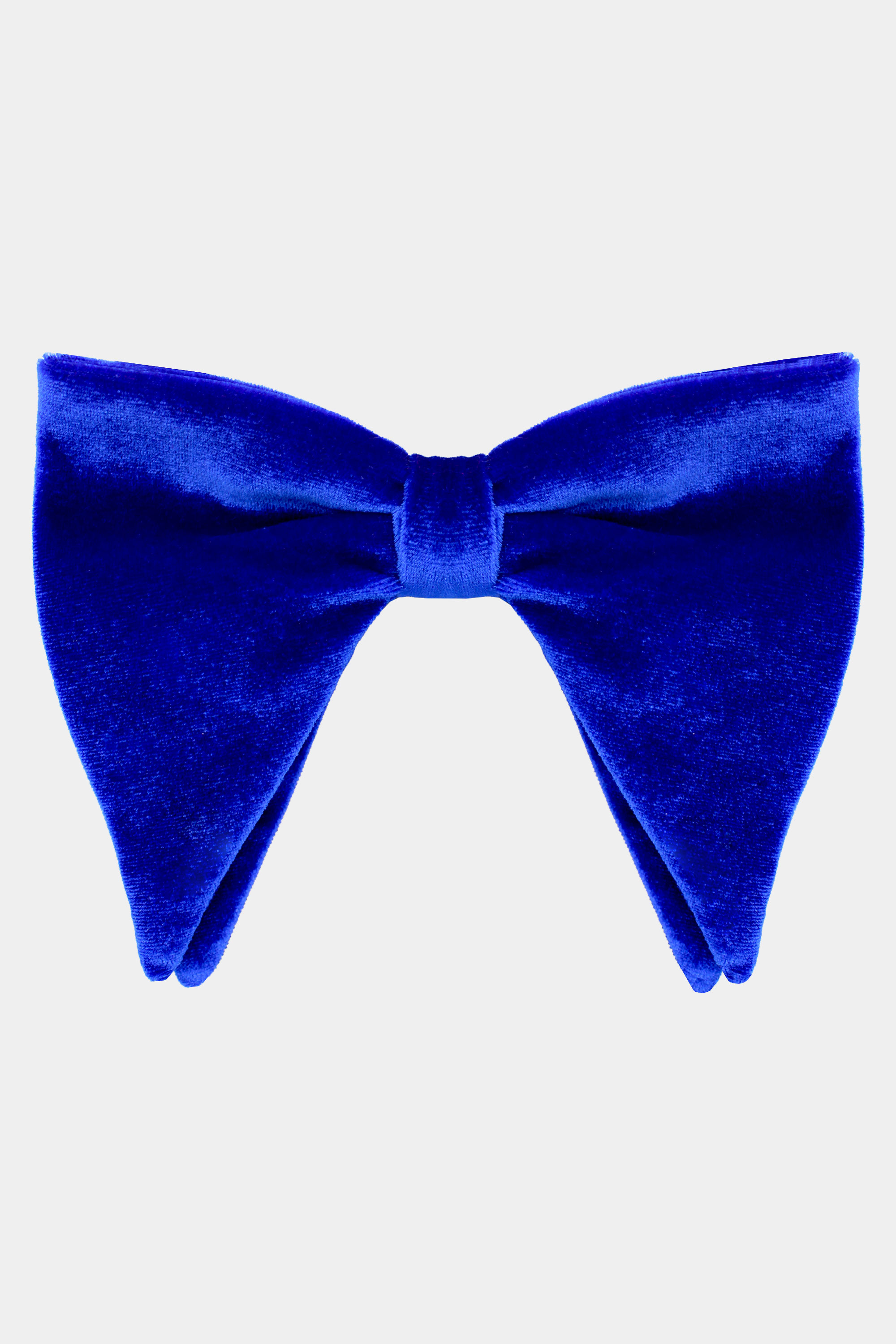 Oversized Royal Blue Velvet Bow Tie