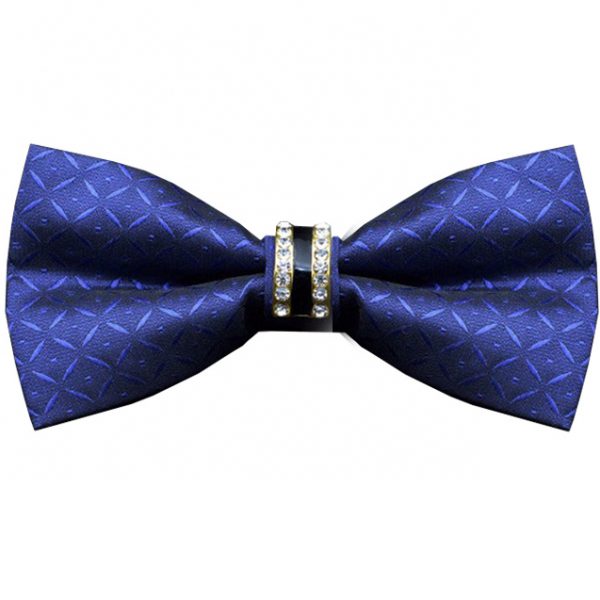 Cobalt Blue Paisley Bow Tie And Pocket Square Set Gentleman's Guru