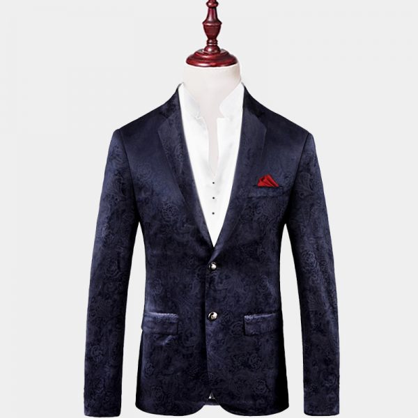 Blue Paisley Dinner Jacket - FREE Shipping - Gentleman's Guru