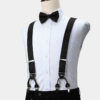 Black Floral Suspenders And Bow Tie Set from Gentlemansguru.com