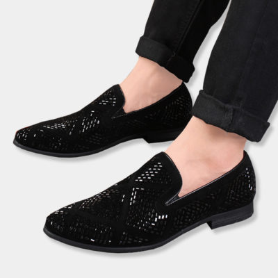 black sparkly mens dress shoes