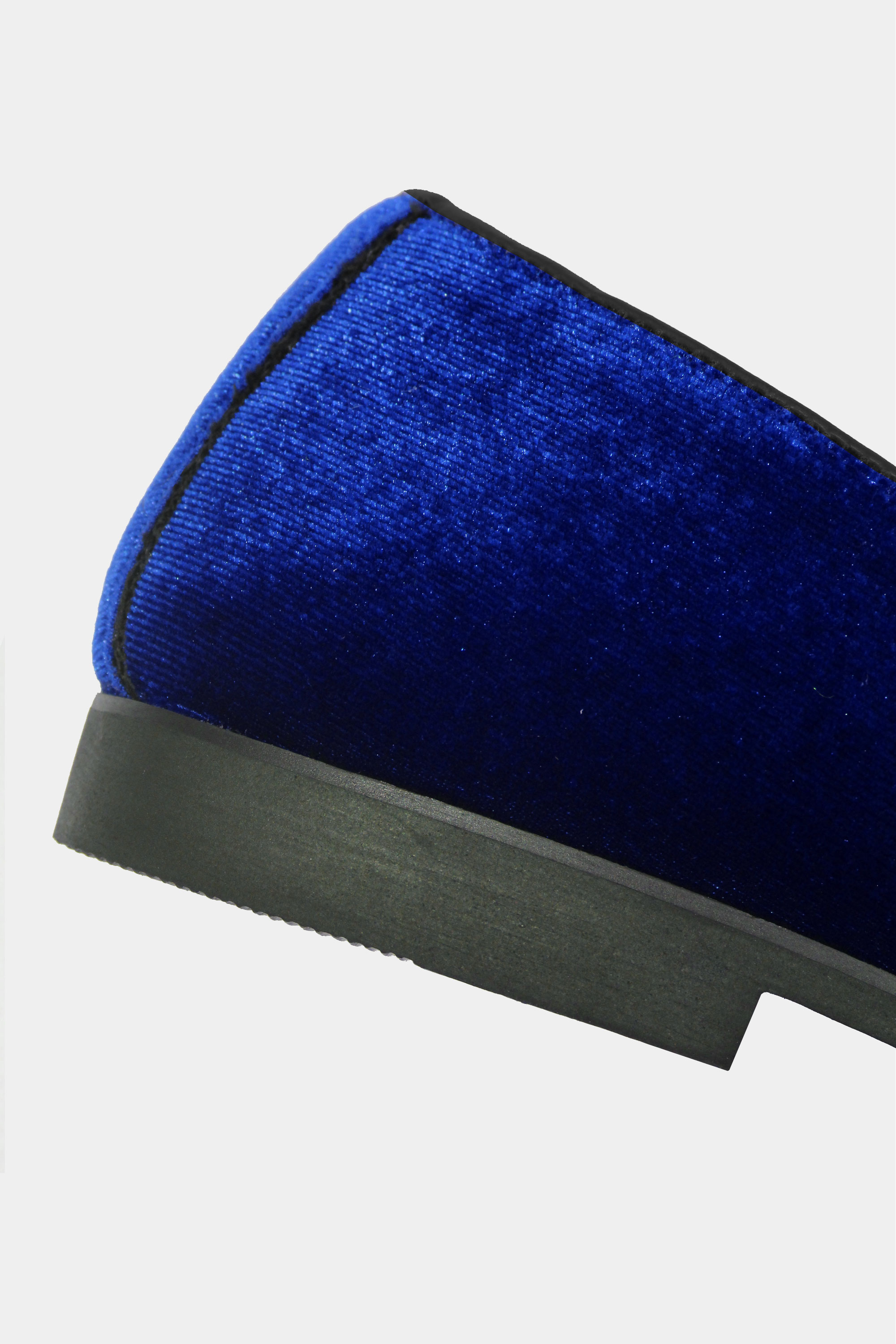 Blue Velvet Loafers