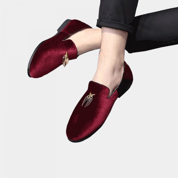 Men's Burgundy Suede Loafers + FREE Shipping Gentleman's Guru