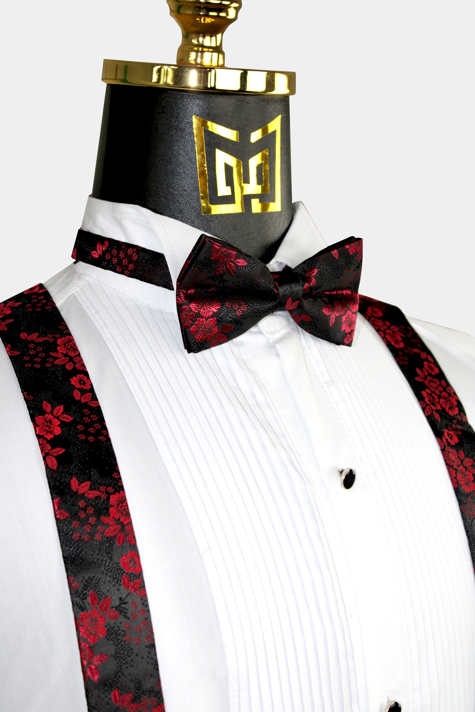 Floral-Maroon-Burgundy-Suspenders-and-Bow-Tie-Set-Wedding-Groomsmen-from-Gentlemansguru.Com