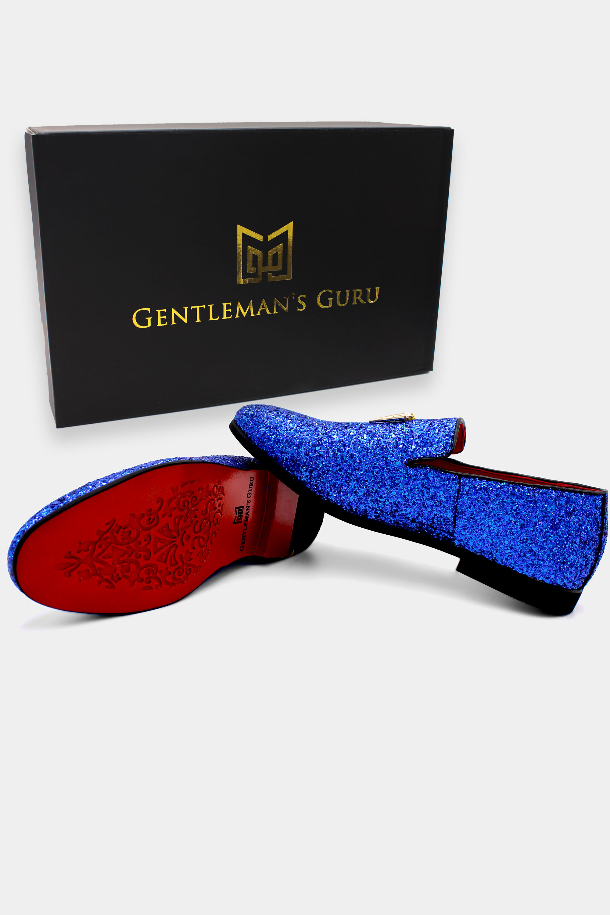 Luxury-Designer-Blue-Glitter-Shoes-from-Gentlemansguru.com