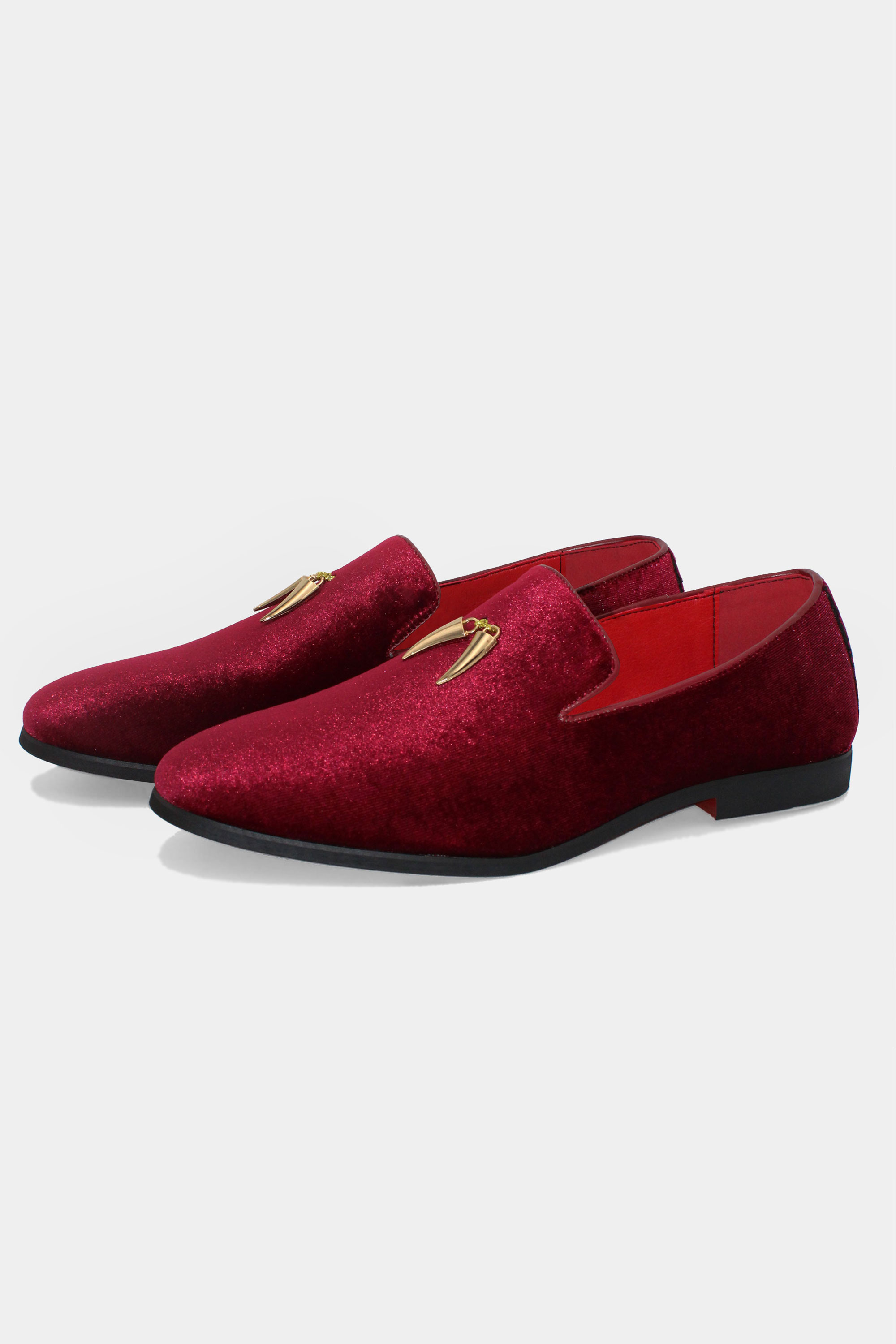 Spytte ud korruption Idol Men's Burgundy Velvet Loafers Shoes | Gentleman's Guru