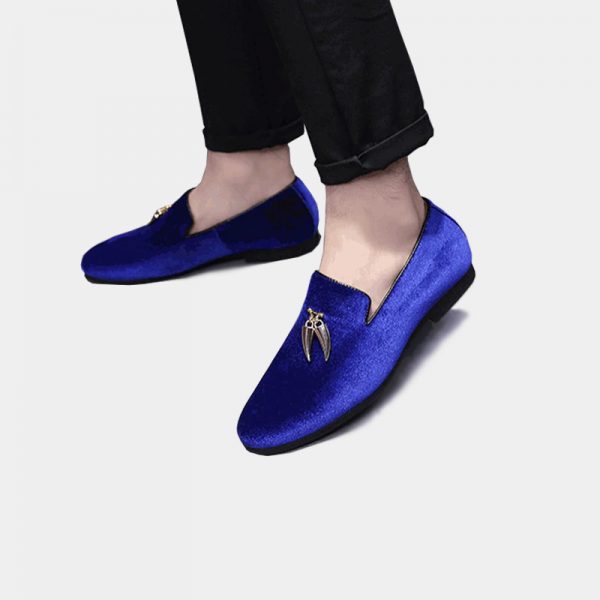 Men's Royal Blue Suede Loafers + FREE Shipping - Gentleman's Guru