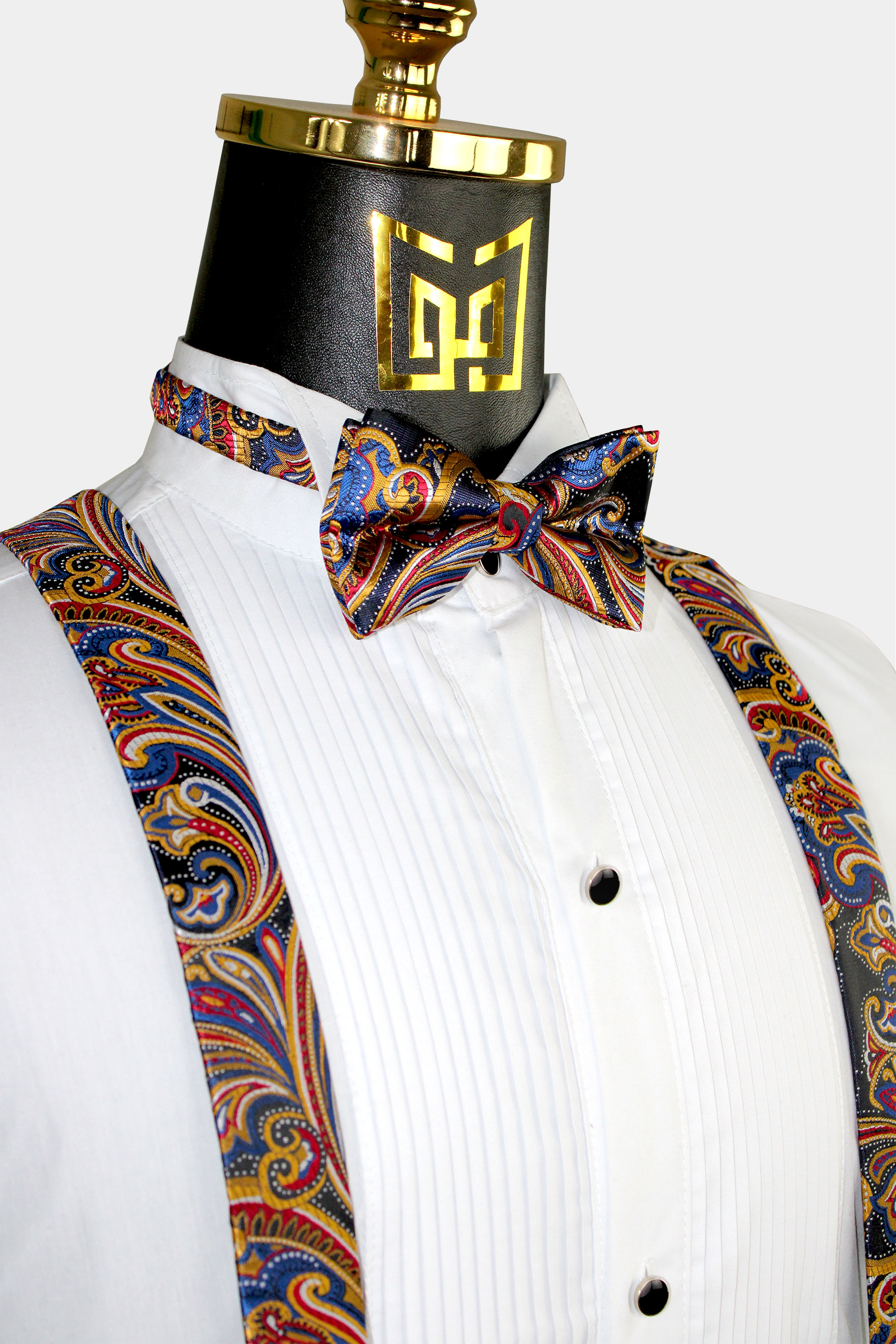 Multi-Color-Bow-tie-and-Suspenders-Set-Groomsmen-Wedding-from-Gentlemansguru.com