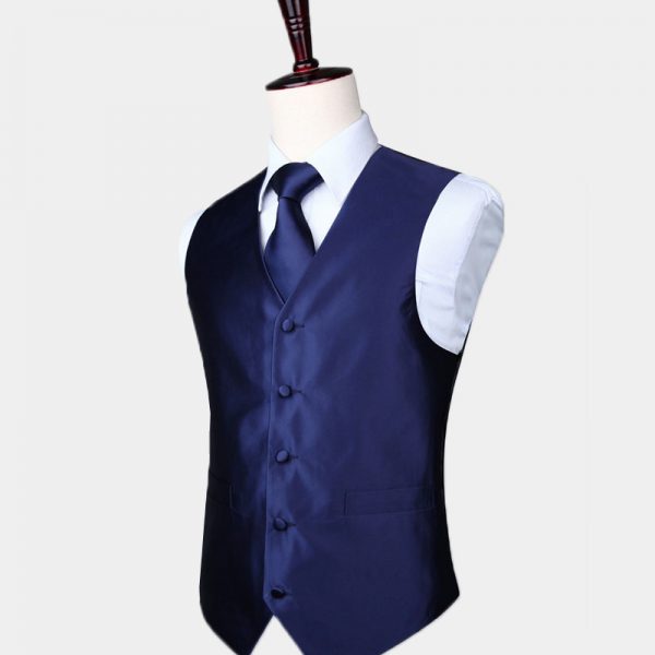 malibu blue vest and tie