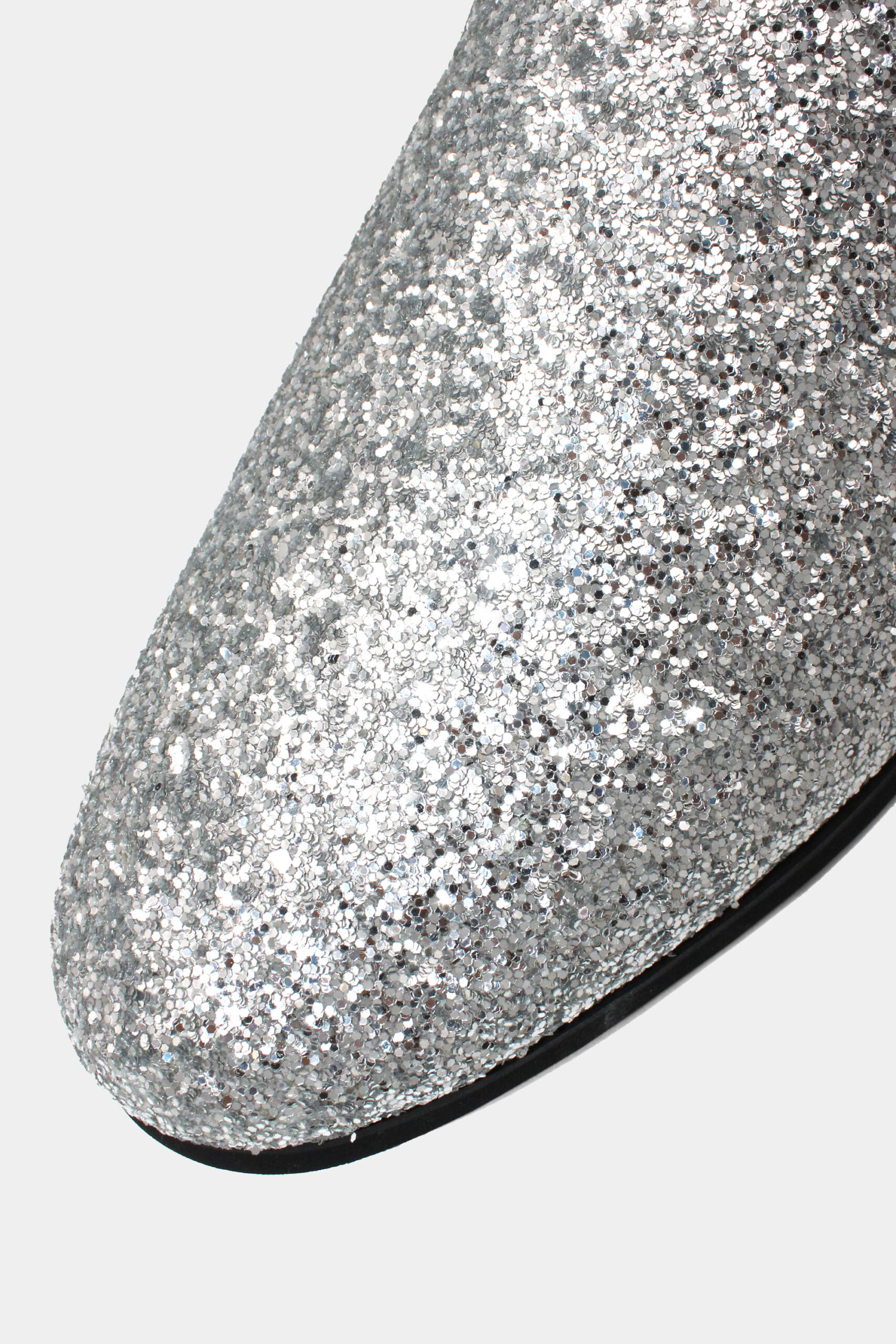 Silver glitter loafers 2025
