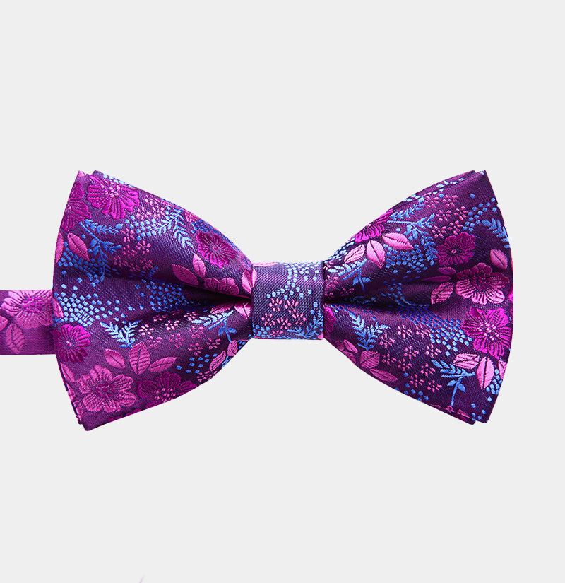 Purple Floral Bow Tie and Suspenders Set Gentleman's Guru