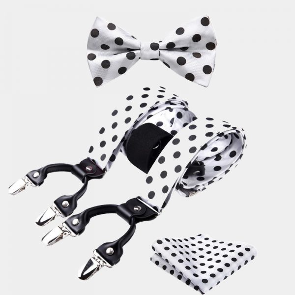 polka dot bow tie and suspenders