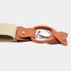 Beige Leather Button End Suspenders For men from Gentlemansguru.com