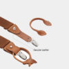 Brown Button End Suspenders With Genuine Leather from Gentlemansguru.com