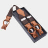 Mens Brown Button End Suspenders from Gentlemansguru.com