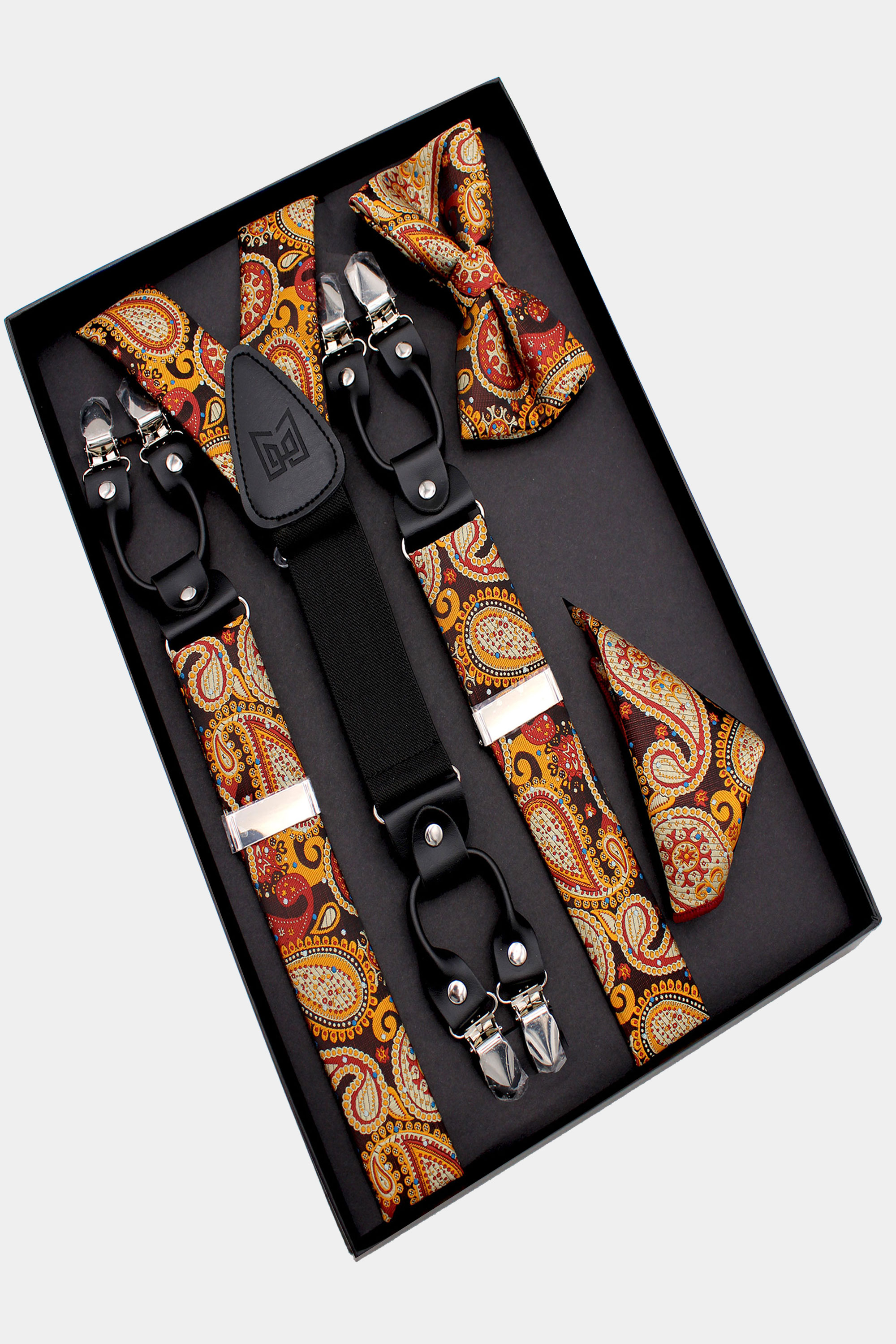 Mens-Burnt-Orange-Bow-Tie-and-Suspenders-Set-Wedding-Groomsmen-Prom-from-Gentlemansguru.com