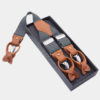 Mens Gray Button End Suspenders from Gentlemansguru.com