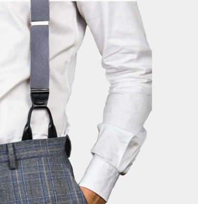 Grey Button Suspenders | Gentleman's Guru
