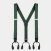 Mens Hunter Green Button Suspenders Braces With Black Leather from Gentlemansguru.com