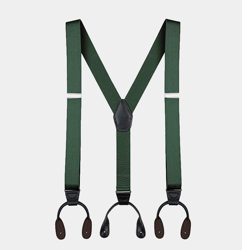 https://www.gentlemansguru.com/wp-content/uploads/2018/10/Mens-Hunter-Green-Button-Suspenders-Braces-With-Black-Leather-from-Gentlemansguru.com_.jpg