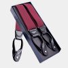 Classic Wine Red Button Suspenders