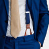 Navy Blue Button Suspenders With Brown Leather from Gentlemansguru.com