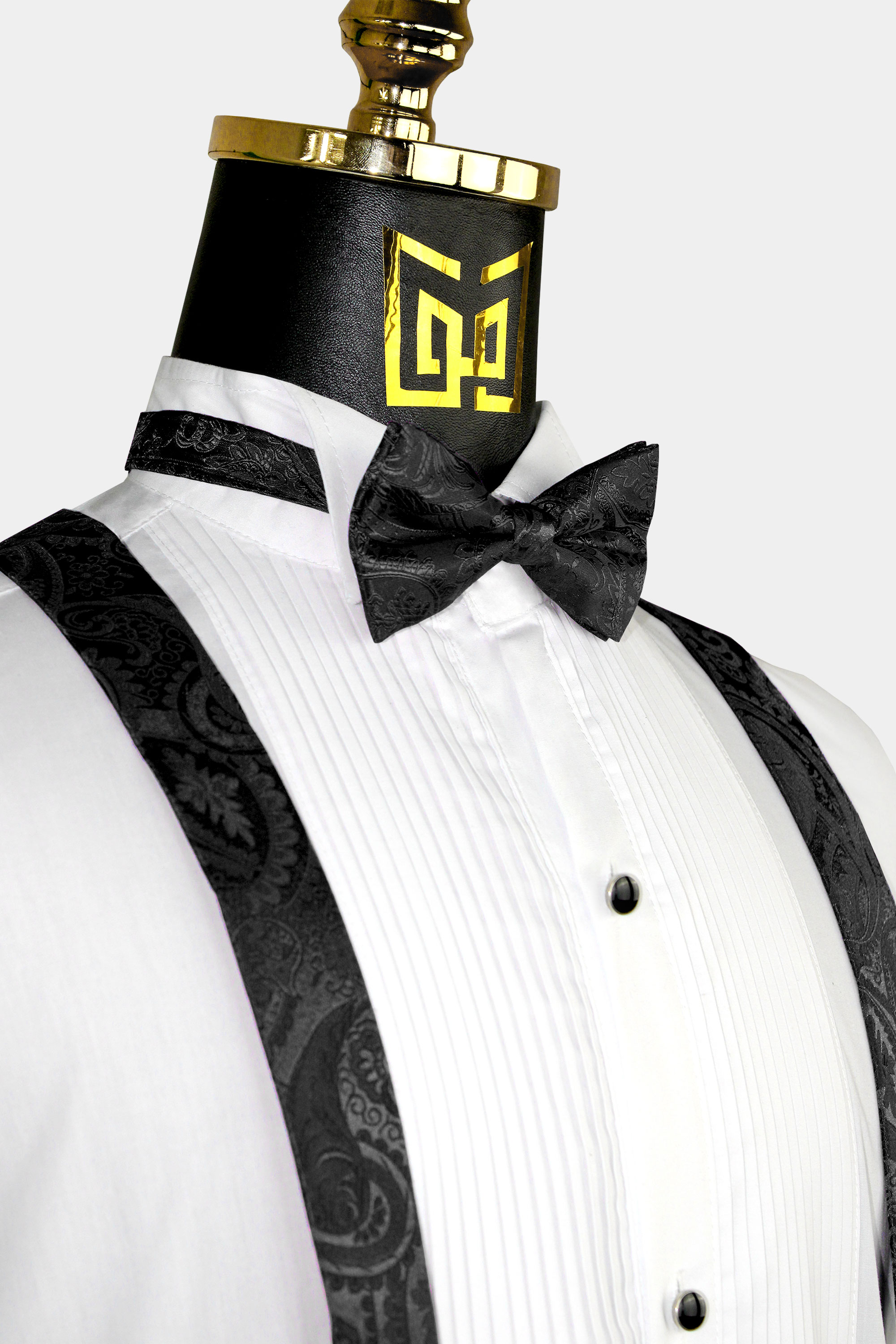 Paisley-Black-Suspenders-and-Bow-Tie-Set-Groomsmen-Wedding-from-Gentlemansguru.com
