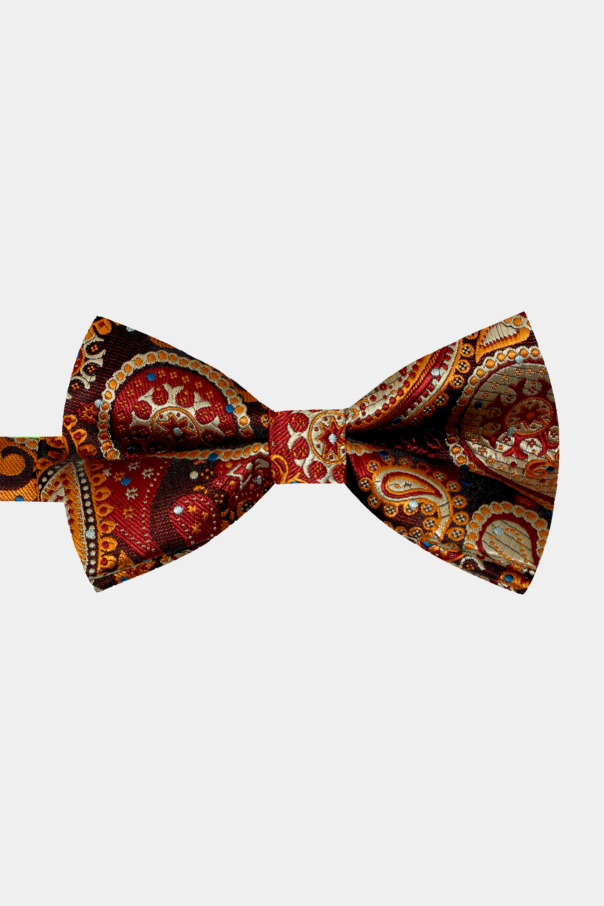Paisley-Burnt-Orange-Bow-Tie-from-Gentlemansguru.com
