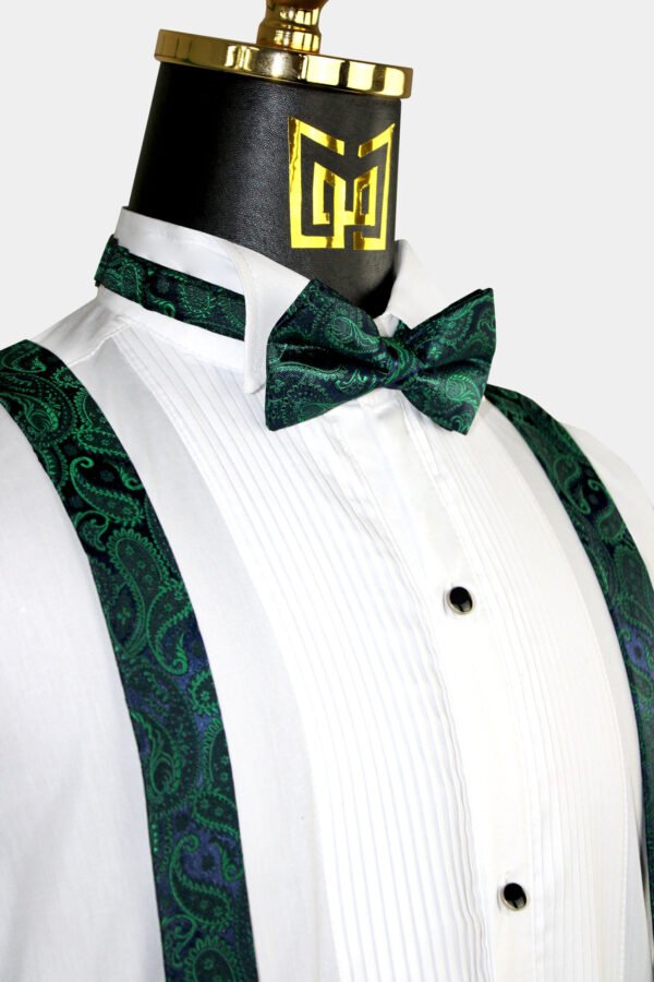 Sage-Green-Bow-Tie-and-Suspenders-Groomsmen-Wedding-from-Gentlemansguru.com