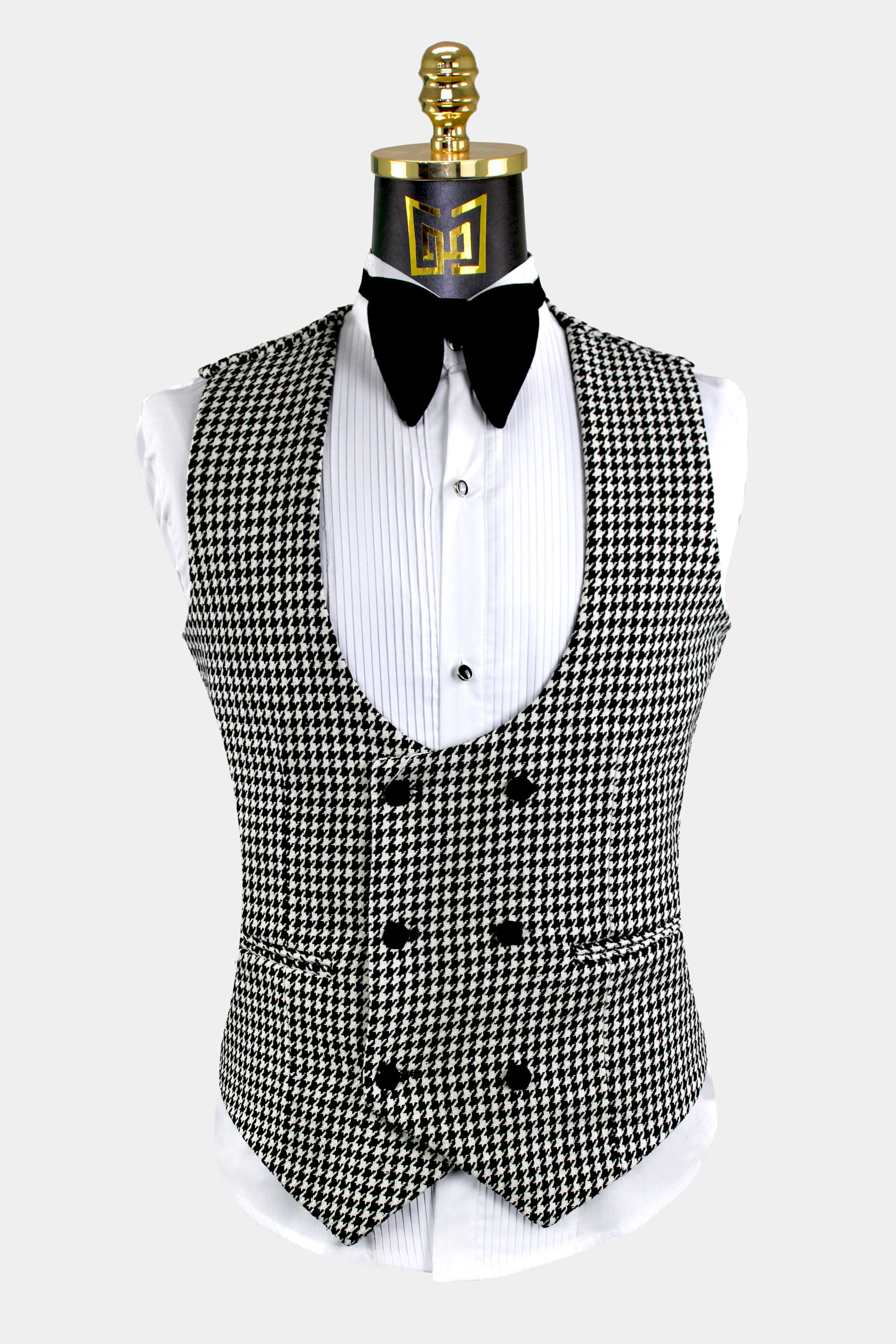 Houndstooth-Tuxedo-Vest-Wedding-Waistcoat-from-Gentlemansguru.com_