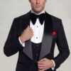 Luxury-Black-Tie-Fancy-Tuxedo-Groom-Wedding-Suit-from-Gentlemansguru.com