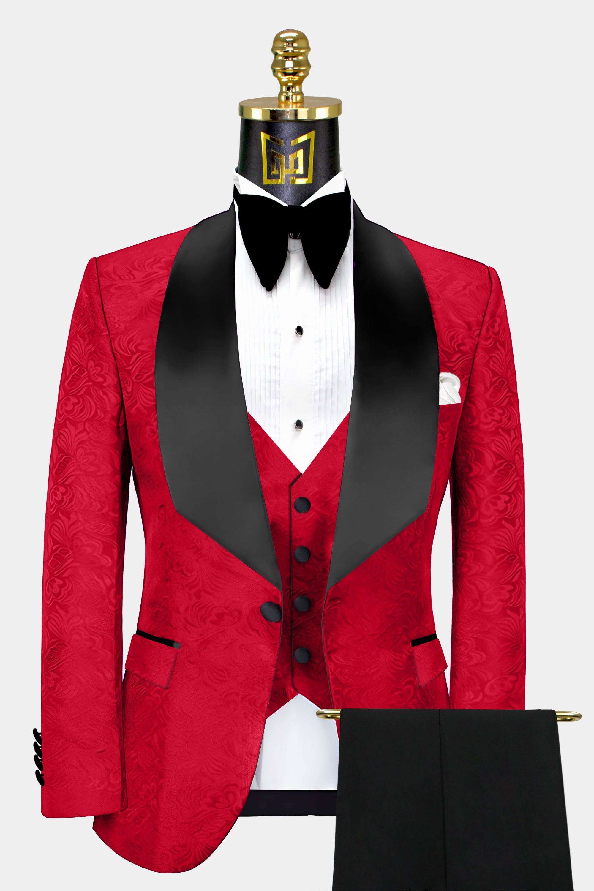 Black and Red Tuxedo Suit | Gentleman's 