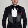 Mens-Floral-All-Black-Tuxedo-S-Groom-Prom-Wedding-Suit-from-Gentlemansguru.com